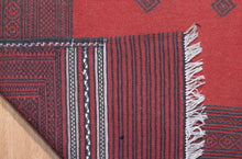 Load image into Gallery viewer, Minimalist Crimson Maliki Kilim Art