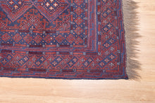 Load image into Gallery viewer, Crimson Geometry Mashwani Tribal Kilim