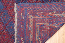 Load image into Gallery viewer, Crimson Blue Tribal Mashwani Kilim