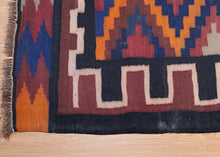 Load image into Gallery viewer, Antique Persian Kilim Flame Geometry