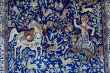 Load image into Gallery viewer, Kashmir Silk Rug – Royal Hunt Tapestry