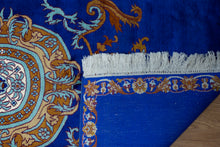 Load image into Gallery viewer, Kashmir Royal Blue Silk Carpet