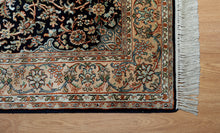 Load image into Gallery viewer, Kashmir Silk Rug – Midnight Medallion Glory