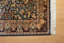 Load image into Gallery viewer, Kashmir Midnight Medallion Silk Rug