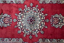 Load image into Gallery viewer, Kashmir Silk Rug – Crimson Medallion Majesty