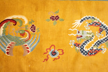 Load image into Gallery viewer, Tibetan Wool Rug with Celestial Dragons