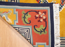 Load image into Gallery viewer, Tibetan Wool Rug with Celestial Dragons