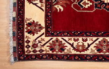 Load image into Gallery viewer, Afghan Red Wool Tribal Motif Rug