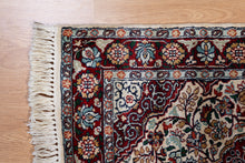 Load image into Gallery viewer, Ivory Crimson Medallion Silk Rug