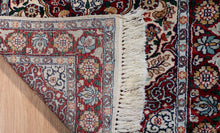 Load image into Gallery viewer, Ivory Crimson Medallion Silk Rug
