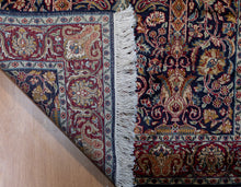 Load image into Gallery viewer, Imperial Blue Kashmiri Silk Masterpiece
