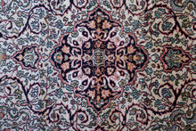 Load image into Gallery viewer, Ivory Floral Medallion Kashmir Silk