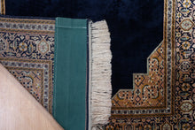 Load image into Gallery viewer, Midnight Medallion Qum Silk Rug