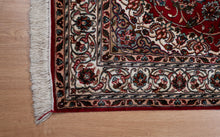 Load image into Gallery viewer, Kashmir Silk Rug – Ruby Floral Medallion