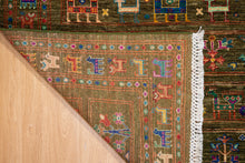 Load image into Gallery viewer, Olive Green Tribal Afghan Zeigler Rug