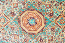 Load image into Gallery viewer, Round Turquoise Medallion Afghan Zeigler