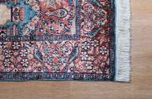 Load image into Gallery viewer, Celestial Blue Silk Kashmiri Rug