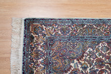 Load image into Gallery viewer, Kashmir Ivory Kashan Silk Carpet