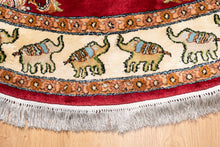 Load image into Gallery viewer, Regal Elephant Motif Silk Rug