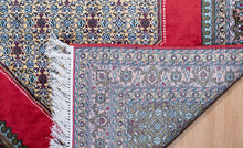 Load image into Gallery viewer, Kashmir Red Medallion Silk Carpet