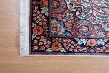 Load image into Gallery viewer, Regal Medallion Pure Silk Kashmiri Rug