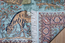 Load image into Gallery viewer, Persian Court Scene Silk Rug