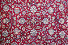 Load image into Gallery viewer, Crimson Floral Kashmiri Silk Carpet