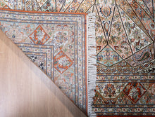 Load image into Gallery viewer, Sunburst Medallion Kashmiri Silk Rug