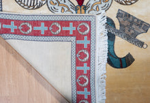Load image into Gallery viewer, Pure Silk Kashmiri Vatican Emblem Rug
