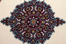 Load image into Gallery viewer, Ivory Medallion Wool Kashmiri Rug