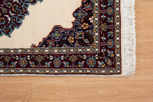 Load image into Gallery viewer, Ivory Medallion Wool Kashmiri Rug