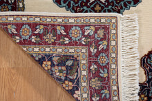 Load image into Gallery viewer, Ivory Medallion Wool Kashmiri Rug
