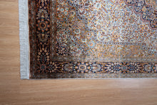 Load image into Gallery viewer, Ivory Medallion Kashmiri Silk Rug