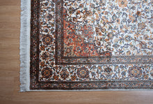 Load image into Gallery viewer, Modern Kashan-Inspired Kashmir Silk Rug
