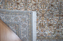 Load image into Gallery viewer, Kashmir Ivory Floral Silk Carpet