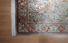 Load image into Gallery viewer, Celestial Medallion Kashmiri Silk Rug