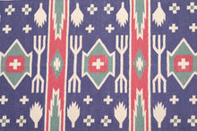 Load image into Gallery viewer, Tribal Motif Indigo Cotton Dhurrie