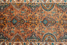 Load image into Gallery viewer, Rust Gold Medallion Afghan Ziegler Runner