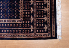 Load image into Gallery viewer, Indo Kashan Deep Indigo Wool Rug