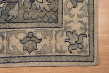 Load image into Gallery viewer, Muted Indigo Floral Wool Rug