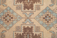 Load image into Gallery viewer, Earth-Tone Tribal Geometric Wool Rug