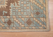 Load image into Gallery viewer, Earth-Tone Tribal Geometric Wool Rug