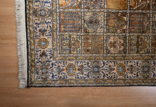 Load image into Gallery viewer, Kashmir Garden Panel Silk Carpet