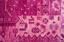 Load image into Gallery viewer, Magenta Mosaic Indian Wool Rug