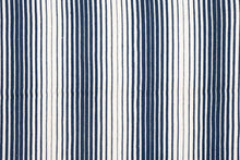 Load image into Gallery viewer, Ivory and Indigo Striped Wool Dhurrie