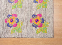 Load image into Gallery viewer, Floral Radiance Wool Zari Dhurrie