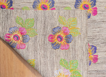 Load image into Gallery viewer, Floral Radiance Wool Zari Dhurrie