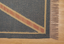 Load image into Gallery viewer, Union Jack Handwoven Jute Dhurrie