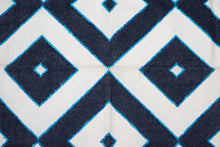 Load image into Gallery viewer, Bold Indigo Geometric Cotton Dhurrie