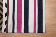 Load image into Gallery viewer, Tribal Geometric Cotton Dhurrie Rug